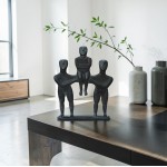 Bronze "Cycladic Solidarity" Sculpture – Triple Figurine Complex