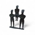 Bronze "Cycladic Solidarity" Sculpture – Triple Figurine Complex