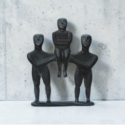 Bronze "Cycladic Solidarity" Sculpture – Triple Figurine Complex