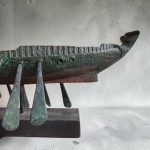Ancient Greek Trireme Warship – Solid Bronze Galley with Ram & Oars Ancient Greek Trireme Warship – Solid Bronze Galley with Ram & Oars