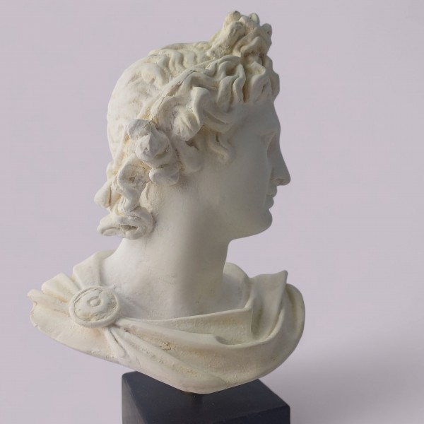 Bust of Apollo on Base – Replica of Ancient Greek Sculpture