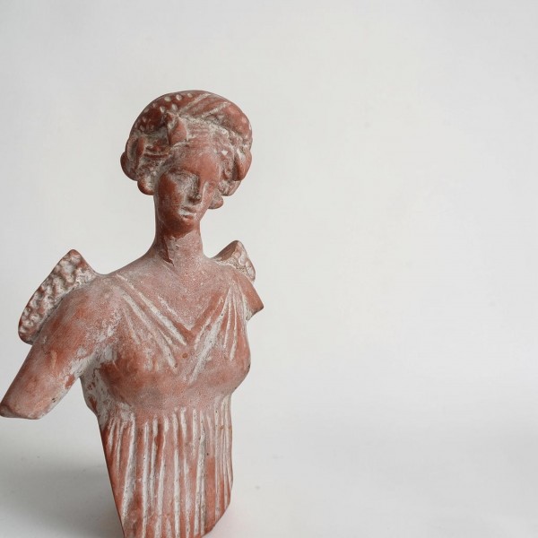 Winged Figure Terracotta Figurine – Ancient Neapolis Kavala (18.5 cm)