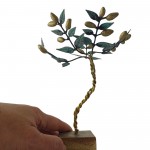 Unique bronze olive tree sculpture