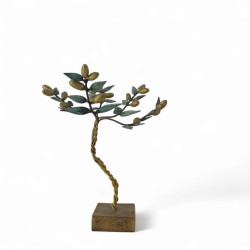 Unique bronze olive tree sculpture