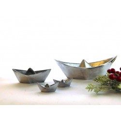 Handmade aluminum boats -Set of 4