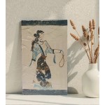 The 'Adorants Fresco' , woman holding a necklace