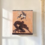 Ancient Greek Fresco – «The Wrestlers & Goddess Nike» (20x24 cm) Ancient Greek Fresco – «The Wrestlers & Goddess Nike» (20x24 cm)