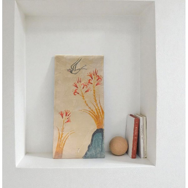 Spring Fresco – Replica of the Minoan Wall Painting from Akrotiri, Thera Spring Fresco – Replica of the Minoan Wall Painting from Akrotiri, Thera