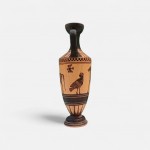 Ancient Greek Black-Figure Amphora | Warrior & Chariot Motif (18cm)