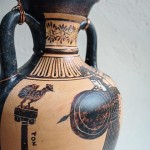 Panathenaic Amphora with Lid – Athena & Runners (22cm / 8.6 in)