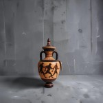 Panathenaic Amphora with Lid – Athena & Runners (22cm / 8.6 in)