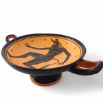 Minotaur kylix, black figure pot used as a drinking cup