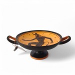 Minotaur kylix, black figure pot used as a drinking cup