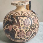 Corinthian Aryballos with Winged Figure and Rooster - Handcrafted Archaic Greek Vase
