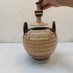 Ancient Greek Geometric Pyxis with Lid | Museum Replica