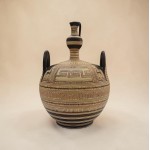 Ancient Greek Geometric Pyxis with Lid | Museum Replica