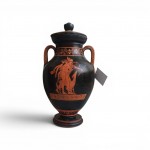 ​Attic Red-Figure Covered Amphora - Hermes & Satyrs (Faithful "Berlin Painter" Replica)