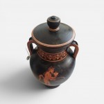 ​Attic Red-Figure Covered Amphora - Hermes & Satyrs (Faithful "Berlin Painter" Replica)