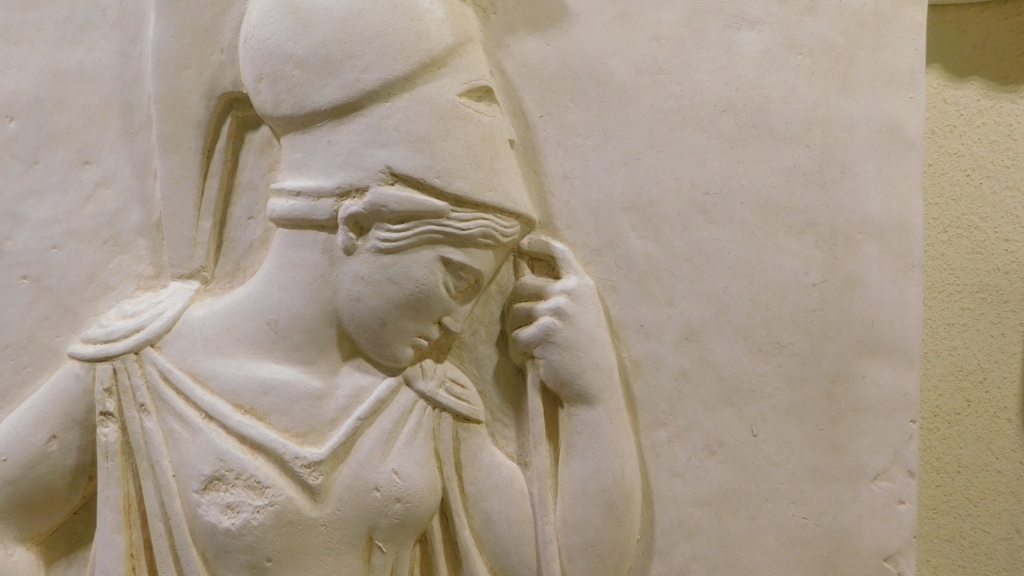 Thoughtful Athena relief